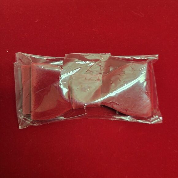 Estée Lauder Cherry Red Velvetty Flocked Makeup Case / Cute Bow Handbag / Laptop - Picture 15 of 16